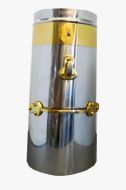 12" Double skin chimney stainless steel, brass band d