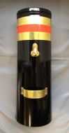  18" Double skin chimney with two brass bands and red stripe