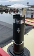 12" Double skin chimney with chrome band and stainless coolie hat