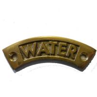 brass water lable