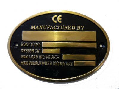 brass oval builders plaque