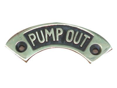 Brass Pump out label